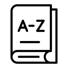 Dictionary Book Line icon