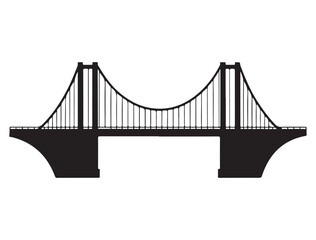 BRIDGE SILHOUETTE WHITE BACKGROUND