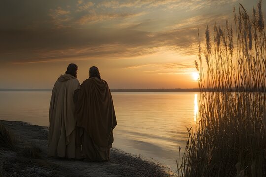 Jesus encouraging Peter after his denial