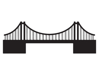 BRIDGE SILHOUETTE WHITE BACKGROUND