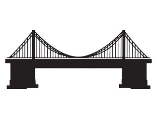 BRIDGE SILHOUETTE WHITE BACKGROUND