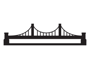 BRIDGE SILHOUETTE WHITE BACKGROUND