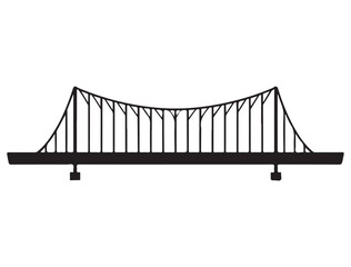 BRIDGE SILHOUETTE WHITE BACKGROUND