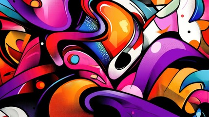 Obraz premium A colorful abstract painting with a lot of different colors