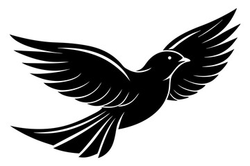 flying bird silhouette vector icon, vector illustration of a bird, vector illustration of an eagle, dove of peace, eagle vector illustration.