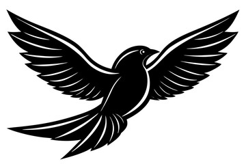 flying bird silhouette vector icon, vector illustration of a bird, vector illustration of an eagle, dove of peace, eagle vector illustration.