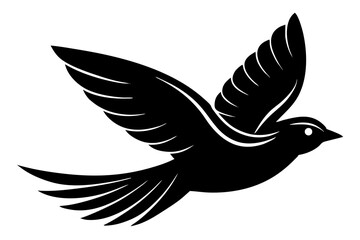 flying bird silhouette vector icon, vector illustration of a bird, vector illustration of an eagle, dove of peace, eagle vector illustration.