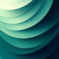 Fototapeta premium Create a stunning gradient background with deep Caribbean green and cyan tones, featuring a soft glowing light effect and subtle concentric arcs for a modern, futuristic look. Perfect for wallpapers, 