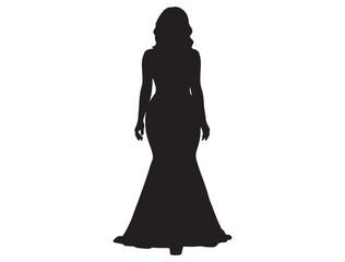BURLESQUE SILHOUETTE WHITE BACKGROUND