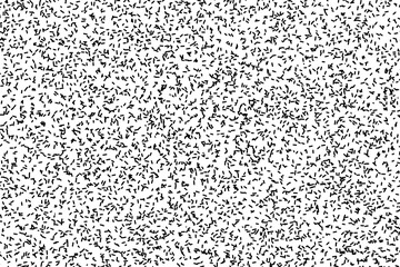 Abstract black noise stipple stripe, dots, lines, grunge, dirty pattern on transparent background.