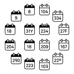 A silhouette Calender icon vector on a white background