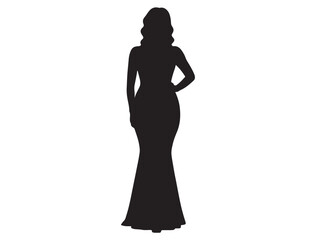 BURLESQUE SILHOUETTE WHITE BACKGROUND