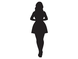 BURLESQUE SILHOUETTE WHITE BACKGROUND