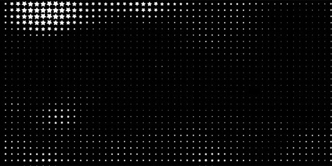 Black stars confetti background vector illustration. Stylish scattered starry elements pattern isolated on transparent.