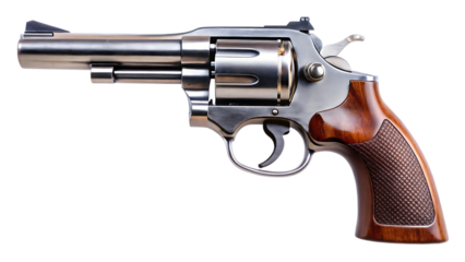 revolver isolated on white background Generative AI
