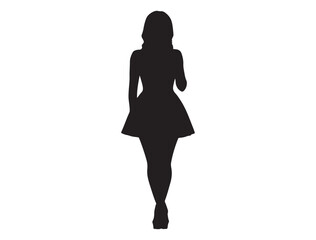 BURLESQUE SILHOUETTE WHITE BACKGROUND