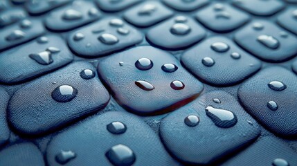 Water Drops on Textured Surface: Macro Nature Photography
