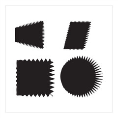 Fototapeta premium set of computer circuit board basic shape set
