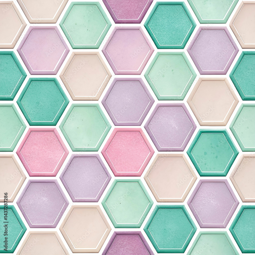 Fototapete Abstract gradient tiles seamless pattern of abstract