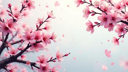 Fototapeta premium Intricate sakura branch pattern, repeating motif, pastel hues , floral, print, sakura