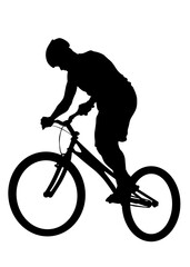Sport people whit bike on white background