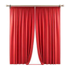 red velvet curtain with clipping path