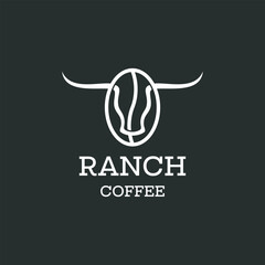 Obraz premium Ranch coffee logo design creative idea
