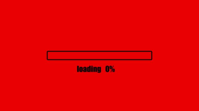  Loading Progress Bar on solid background. Loading Bar Progress Animation Transfer 0 -100 %. loading video process. in 2 second
