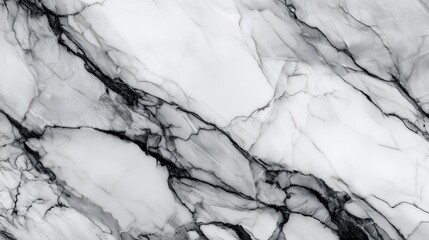 White marble texture with flowing black and gray veins creating a modern, elegant, and natural abstract design