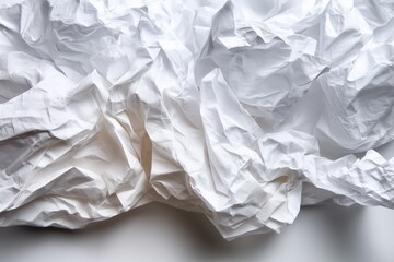 Obraz premium Close Up of Crumpled White Paper Texture