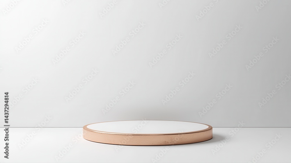 Aufkleber minimalist product display platform with metallic accent product display podium platform minimal pet