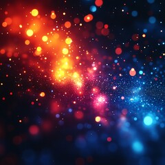 Fototapeta premium Radiant color streaks in dark space high resolution picture