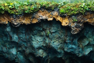 Ethereal Visualization of Microbial Communities Thriving Within Soil Layers