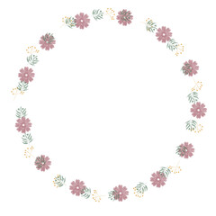 Rustic Green Leaf and Flower Wreath