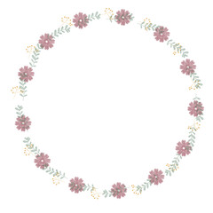 Rustic Green Leaf and Flower Wreath