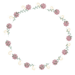 Rustic Green Leaf and Flower Wreath