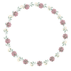 Rustic Green Leaf and Flower Wreath