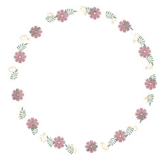 Rustic Green Leaf and Flower Wreath