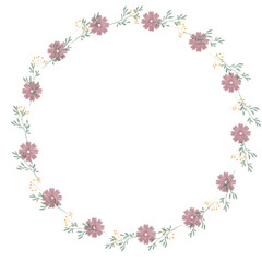 Rustic Green Leaf and Flower Wreath