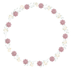 Rustic Green Leaf and Flower Wreath