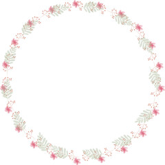 Rustic Green Leaf and Flower Wreath