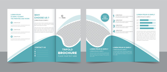 Creative Corporate Modern Business Trifold Brochure Layout Template Design