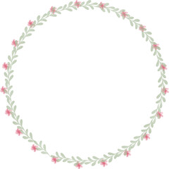 Rustic Green Leaf and Flower Wreath