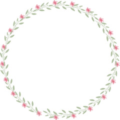 Rustic Green Leaf and Flower Wreath