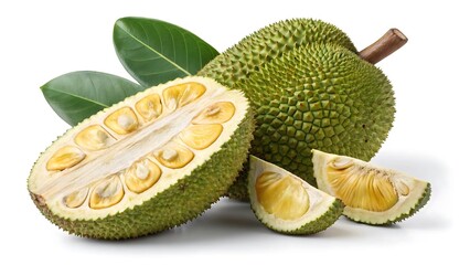 Jackfruit The Giant of Fruits isolated on white background