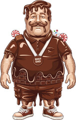 Chocolate Lover Father Vector