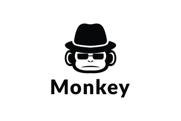 vector design monkey logo. logo template