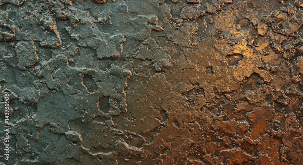 Poster a wall with a rough texture and a dark color