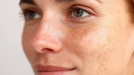Naklejka premium Detailed Close-Up of Realistic Textured Skin with Natural Pores