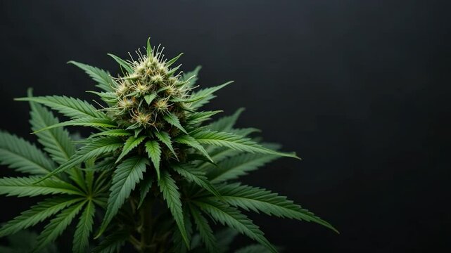 Cannabis plant bud closeup